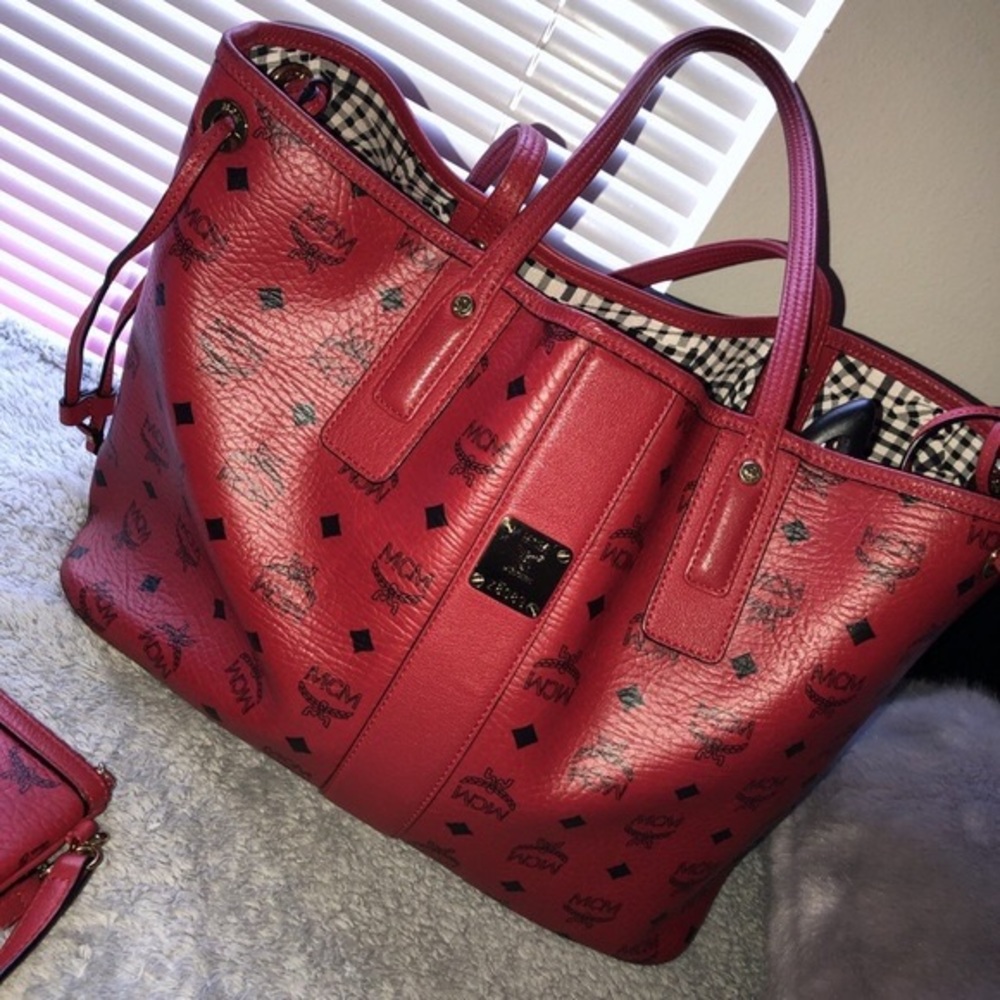 CYBER SALE Red Mcm Bag